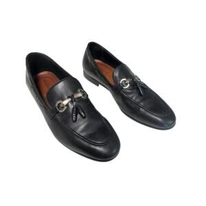 Aldo Men’s Leather Bit Tassle Loafer Black Slip On Size 10.5 Professional